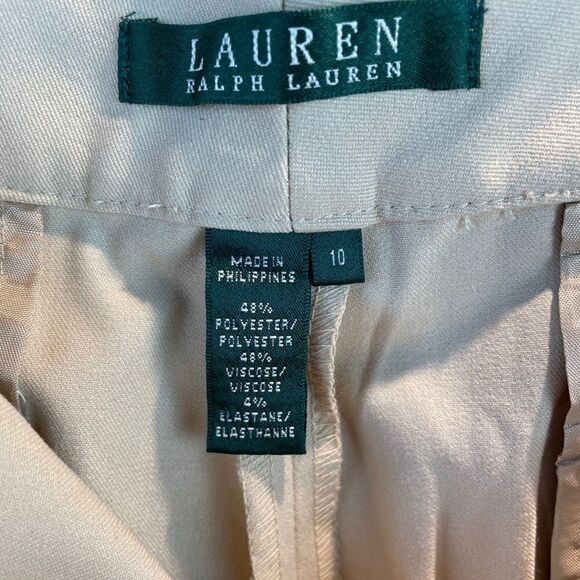 NWT Lauren Ralph Lauren Tan Slack Pants Size 10 - Picture 5 of 9